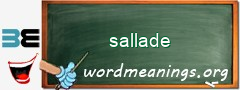 WordMeaning blackboard for sallade